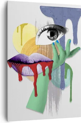 Produktbild von Bild auf Leinwand - Leinwandbild - Einteilig - Abstraktion modern - 70x100cm - Wand Bild - Wanddeko - Wandbilder - Leinwanddruck - Wanddekoration - Leinwand bilder - Wandbild - PA70x100-4058