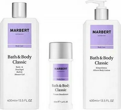 Produktbild von Marbert Bath & Body Classic Duschgel 400ml + Body Lotion 400ml + Deodorant 40ml