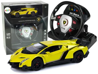 Immagine prodotto di Telecomandato Lamborghini Veneno Giallo 2.4 G Pilot Volante Luci Sonore