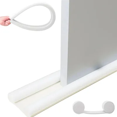 Zdjęcie produktu dla Uszczelka antyprzeciągowa na przeciąg piankowa pod drzwi 91 cm biała izolacja przed zimnem hałasem i zapachami 2,5 cm