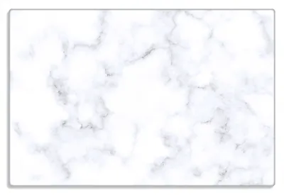 Produktbild von Wallario Frühstücksbrettchen aus Glas 20 x 30 cm mit rutschfesten Füßen, Motiv Weiße Marmor-Optik