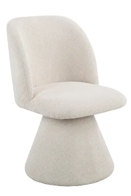 Produktbild von Hela Tische, Drehstuhl Esszimmerstuhl Bari, Bezug Webstoff Creme, Kegelfuß gepolstert, 360° drehbar, 120kg belastbar