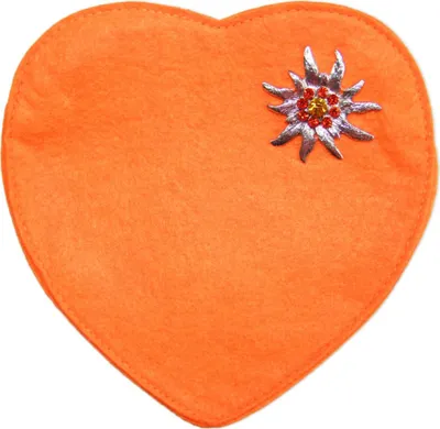 Produktbild von Herz Trachten Handtasche mit Edelweiß | Orange
