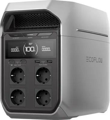 Obrázok produktu pre EcoFlow DELTA 3 Plus, AC, Zapaľovač, Solárne, 1024 Wh, 1800 W, 1500 W, 3600 W, 1000 W