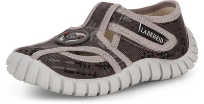 Image de Chaussons pour garçon Ladeheid avec fermeture velcro et semelles amovibles LAVI0003 (Graphite Lenkrad, taille 26 EU)