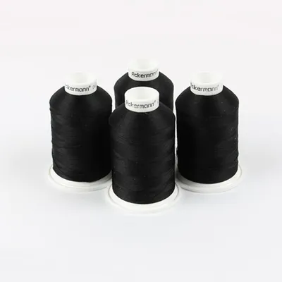 Produktbild von Ackermann Bauschgarn 4 x 1000m Fb. 5999 schwarz