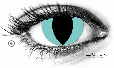 Obrázok produktu pre Lucifer® Aqua Cat farebné nedioptrické kontaktné šošovky