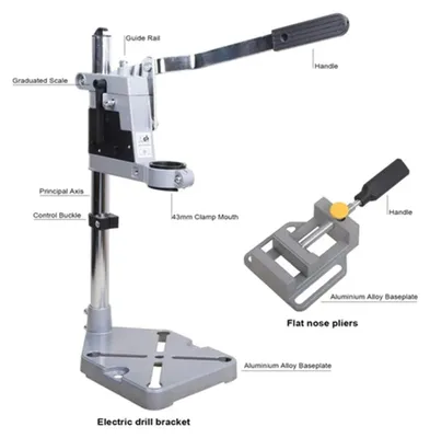 Produktbild von Bohrständer - Verstellbarer Bohrständer - Tischmontage - Für Elektrobohrer 38–43 mm - Holzbearbeitung