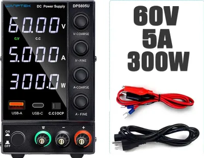 Image de Alimentation DC réglable, sortie 30V 5A, ports de charge USB, DPS605U 60V 5A