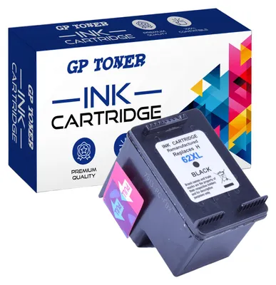 A product shot of an ink cartridge and its packaging.