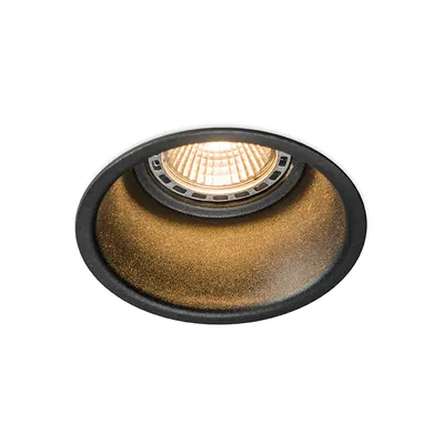 Zdjęcie produktu dla QAZQA – nowoczesny reflektor wpuszczany, czarny GU10 50 mm – salon I sypialnia – okrągły, aluminiowy – przystosowany do żarówek LED GU10