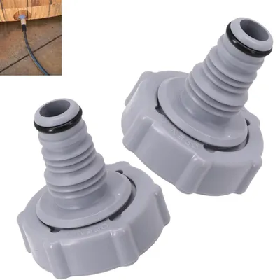 Zdjęcie produktu dla Zawór odpływowy do basenu, 2 sztuki - plastikowy adapter do odpływu
