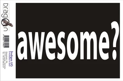 Produktbild von Aufkleber / Autoaufkleber - JDM / Die cut / Auto / OEM - Awesome? - 210x100mm weiß - Heckscheibe / Heckscheibenaufkleber