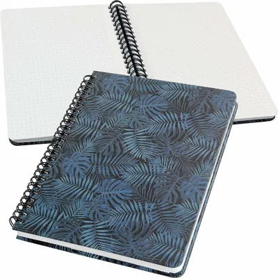 Produktbild von SIGEL JN602 Spiral-Notizbuch Jolie®, Hardcover, ca. A5, dotted, schwarz/blau, 120 S.