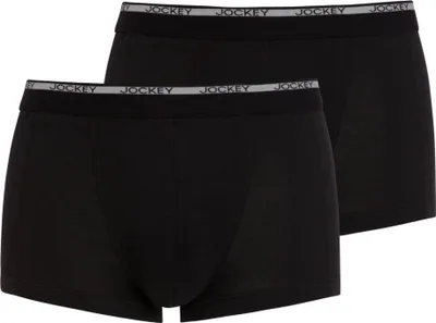 Image de Boxers Jockey pour homme, lot de 2 - Modern Classic Short Trunk, coton noir L