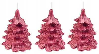 Produktbild von Drobo Weihnachtsbaumkerzen Rot 3 Stück 10cm Dekoration