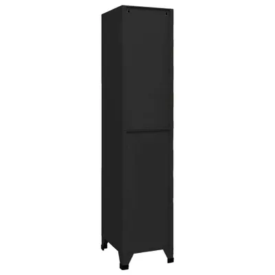 Image de vidaXL Armoire à casiers noirs 38x45x180 cm Acier