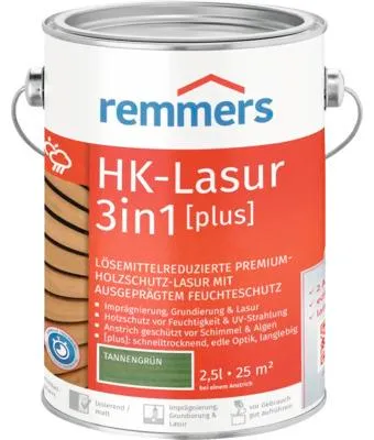 Produktbild von Remmers HK-Lasur 3in1 [plus] tannengrün 2,5 l