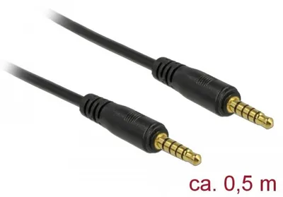 Zdjęcie produktu dla DeLOCK 85695, 3.5mm, Męska, 3.5mm, Męska, 0,5 m, Czarny