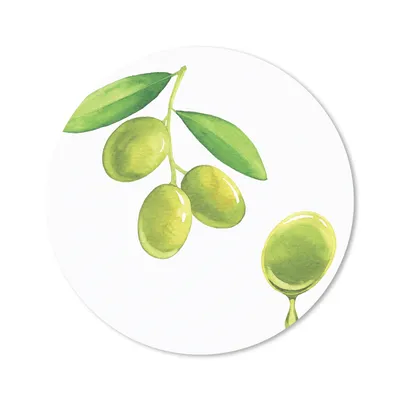 Obrázok produktu pre Podložka pod myš - Akvarel - olivová - zelená - 20x20cm - Rohožka pod myš