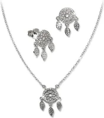 Image de SilverDream Zirconia Set Chaîne Pendentif Boucles d'oreilles Argent blanc Femme GSS406W