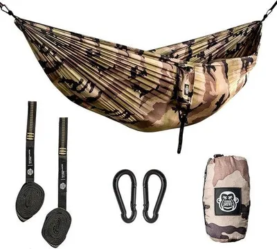 Immagine prodotto di Amaca da esterno con kit di sospensione - ideale per il campeggio e i viaggi - 275 x 140 cm