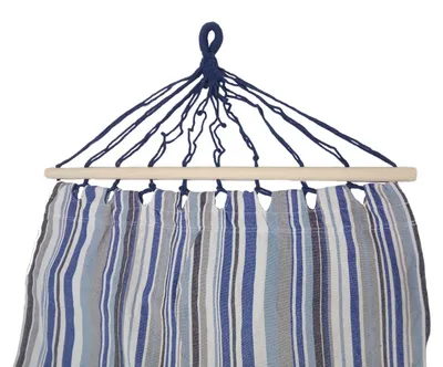 Produktbild von BURI Hängematte 200x90cm Hängeliege Stabhängematte Sonnenliege Gartenhängematte, Farbe:schmal gestreift