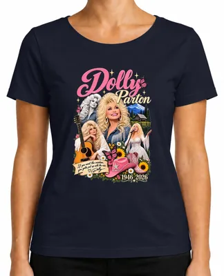 Obrázok produktu pre Dolly Parton, legenda country hudby, speváčka, 1946-2026, tričko s motívom "Rainbow", modrá farba, veľkosť M