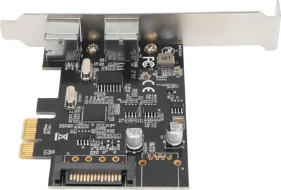 Zdjęcie produktu dla Dwuportowa karta rozszerzeń PCIE PS2 SATA Power Interface Plug and Play PS2 Keyboard Mouse Port Expansion Card