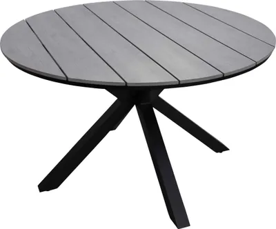 Produktbild von Runder Gartentisch | Limasol Polywood Ø120cm | Grau