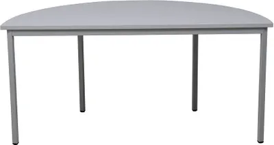 Produktbild von Gürkan Mehrzwecktisch grau halbrund, Vierkantrohr grau, 120,0 x 60,0 x 75,0 cm