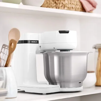 Obrázok produktu pre Bosch Serie 2 MUMS2EW00, 3,8 L, Biela, Tlačidlá, 2,4 kg, 1,7 kg, 1,1 m