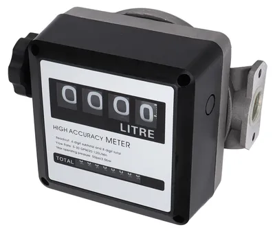 Image de Débitmètre de carburant à 4 chiffres avec grand écran, 5 à 30 GPM (20 à 120 l/min), haute précision pour l'essence