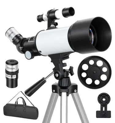 Immagine prodotto di Telescopio astronomico, obiettivo ottico da 70 mm, include adattatore per smartphone, telescopio astronomico