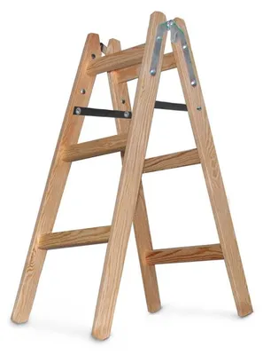 Obrázek produktu pro Žebřík Strend Pro, PROFI, dřevěné štafle, 3 příčkový, 0,95 m, max. 150 kg