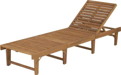 Image de vidaXL Chaise longue pliante en bois massif d'acacia
