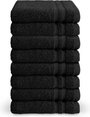 Imagen del producto de Toallas Unyqoos® Byrklund, 30x50 cm, juego de 8 unidades, 100% algodón, 500 g/m², calidad hotelera, color