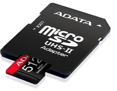 Zdjęcie produktu dla ADATA High Endurance, 512 GB, MicroSDXC, Klasa 10, UHS-I, 100 MB/s, 85 MB/s