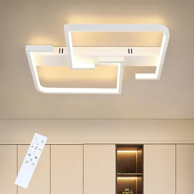 LED-Deckenleuchte dimmbar mit Fernbedienung 35W 41x37cm weiß