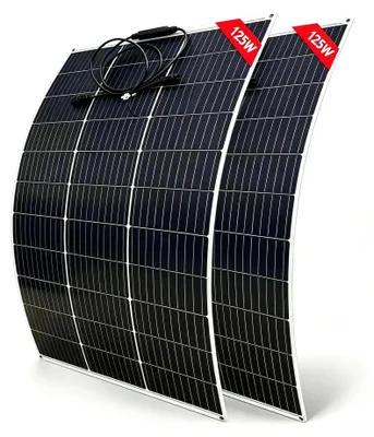 Obrázek produktu pro Solární panely, flexibilní design, vysoká účinnost, 2 kusy, každý o výkonu 125 W