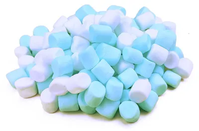 Productafbeelding van Babysweeties Mini Spekjes Marshmallows Blauw-Wit - 1 kilo