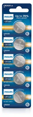 Image de Piles Lithium Cr2025 Philips Longue Durée, Format Compact - Philips
