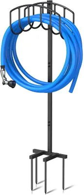 Produktbild von Gartenschlauchhalter Vertikal - Gartenschlauchhalter für Rasen - Metall - Hochwertig - Transportbar