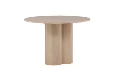 Image de Olivia table de salle à manger ⌀110cm whitewash.