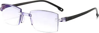 Produktbild von Dual-Light-Presbyopiebrille, intelligente Zoombrille, rahmenloser Diamantschliff, Blaulichtfilterbrille für Nah- und Fernsicht, Dual-Use-Funktion