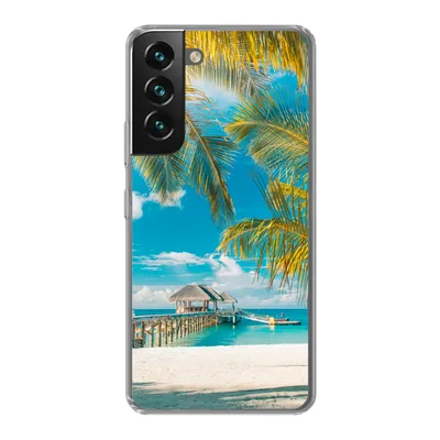 Produktbild von MuchoWow® Handyhülle Schutzhülle Hülle für Samsung Galaxy S22 Plus Strand - Palme - Meer Silikon Softcase Handy Hülle - Schutzabdeckung