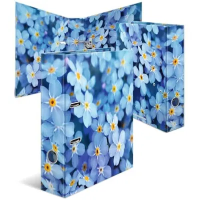 Produktbild von Herma Motiv-Ordner Karton A4, 7 cm Rückenbreite Blue Flowers
