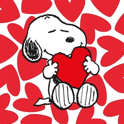 Produktbild von 20 Servietten Snoopy Love - Ein Herz für Snoopy 33x33cm