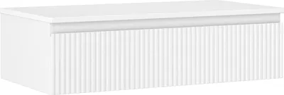 Obrázek produktu pro Mexen Rivel koupelnová skříňka pod umyvadlo 90 cm s deskou, 1 zásuvka, rýhovaná, bílá mat - 91A20-09023-1-BFC01