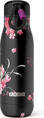 Obrázek produktu pro Termoska, 0,5 l, nerezová ocel/polypropylen, bez BPA, květiny - Zoku | Hydratace